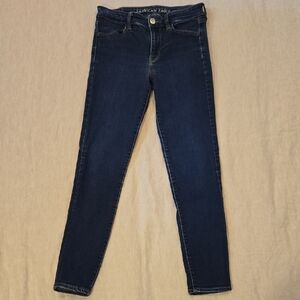 American Eagle Outfitters Women's Dark Blue Skinny Jeans